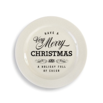 DEMDACO Very Merry Christmas Snack Plate White