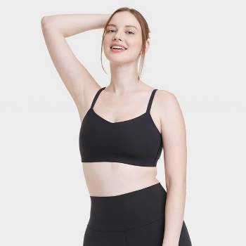 Women's Light Support Everyday Soft Strappy Bra - All In Motion™ Black S :  Target