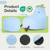 SEVOBAL Bean Bag Seats Children's Bean Bag Chairs, Filled Toddler Sofas and Teenagers and Children Artificial Rabbit Fur, Blue, 30.31"*31.1"*27.56" - 3 of 4