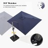 PURPLE LEAF Deluxe Aluminum Outdoor Patio Umbrella Square Cantilever Umbrellas - 4 of 4