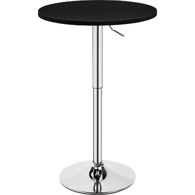Yaheetech Adjustable Pub Round Table Counter Height Bistro Table w/ 360° Swivel MDF Tabletop