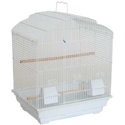 YML A5804 3/8 inches Bar Spacing Shall Top Small Bird Cage White 18 inches x 14 inches