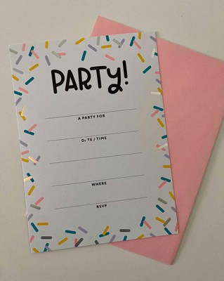 Party Invitations Party Blank Pack 8