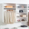 HomeStock Devi Series 31.5–94.5in. W  Modular Closet System Wall Mount Double Hanging Rods 6-Shelf Wood Closet System - 4 of 4