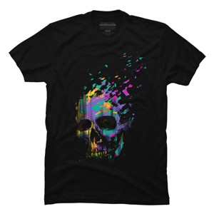 Men's Design By Humans Defragged Colorful Skull By DBHOriginals T-Shirt - 1 of 2