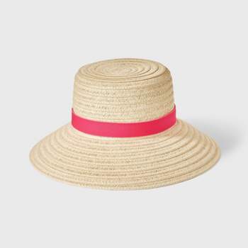 Packable Down Brim Straw Hat - A New Day™