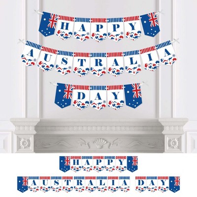 Big Dot of Happiness Australia Day - G'Day Mate Aussie Party Bunting Banner - Party Decorations - Happy Australia Day