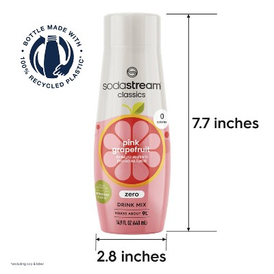 SodaStream Pink Grapefruit Zero Calorie Liquid Concentrate 440 mL
