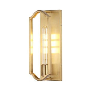 4.75" 1-Light Chloe Bohemian Farmhouse Iron LED Sconce - JONATHAN Y - 1 of 4