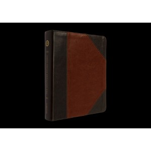 ESV Single Column Journaling Bible (Trutone, Brown/Cordovan, Portfolio Design) - (Leather Bound) - 1 of 1