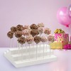 Darware Wooden Cake Pop Stand; Tiered Treat Holder; 24-Hole, White - 2 of 4