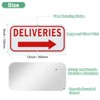 Unique Bargains Rust Free Aluminum Front Deliveries Sign with Right Arrow Red on White - 2 of 4