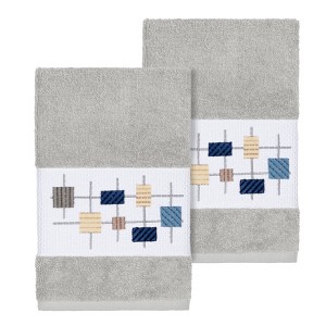 Linum Home Textiles 100% Turkish Cotton KHLOE Embellished Towel Set - 1 of 2