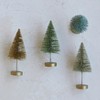Storied Home Plastic Bottle Brush Trees with Wood Bases, Metallic Colors, Boxed Set of 4 - 4 of 4