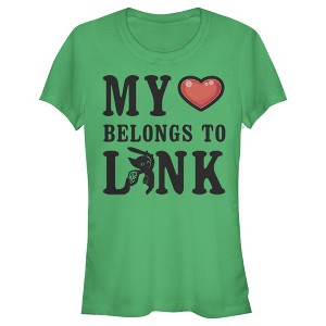 Juniors Womens Nintendo My Heart Belongs to Link T-Shirt - 1 of 4