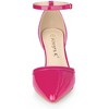 Allegra K Women's Pointed Toe Ankle Strap Stiletto Dress Heels Pumps - 2 of 4