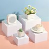 4Pcs Acrylic Buffet Risers, 7+8+9+10 inch Buffet Riser Food Display Stand with Hollow Bottoms, Cube Dessert Stand Decor for Dessert Jewelry Show - 3 of 4