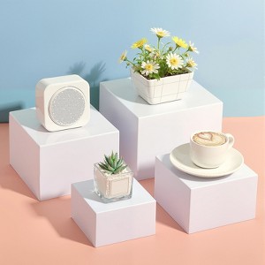 4 Pcs Buffet Food Risers,Acrylic Dessert Cupcake Table Stands, Fruit Display Shelf Catering Supplies Party Jewelry Show Decor with Hollow Bottoms - 1 of 4