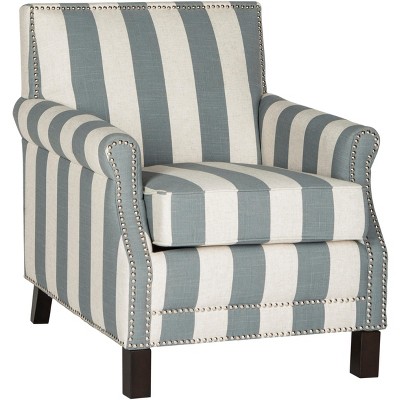 Contemporary Gray and Beige Faux Leather Accent Chair