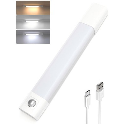 EZVALO 8" 1/3pk 30LED Under Cabinet Light w/Motion Sensor Wireless Magnetic Dimmable Light Bar