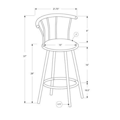 Set of 2 Black Swivel Metal and Leather Bar Stools