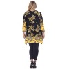 Women's Plus Size Floral Chain Printed Tunic Top with Pockets - White Mark - 3 of 3