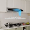 580 CFM Ducted Under Cabinet Range Hood in Stainless Steel and Black Glass with LED Lights - 4 of 4