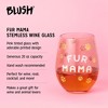 Blush Fur Mama Large Stemless Wine Glass, Perfect for Red or White Wine, Glassware Gift, Pink, 20 Oz, Set of 1 - 2 of 4