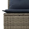 vidaXL 13 Piece Garden Sofa Set with Cushions Grey Poly Rattan - Beige and Gray Without Table - 3 of 4