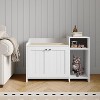 Cat Litter Box Enclosure, Wooden Cat Washroom Furniture with Barn Door, Hidden Litter Box Cover, Dog Proof Feline Litter Boxes, Kitty House - 3 of 4