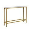 Carolina Living Stella Slim Console Table White/Gold: Chic Entryway Furniture, Non-Toxic MDF & Metal Frame - 3 of 4