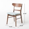 NicBex Mid-Century Upholstered Dining Chairs Set of 2 Armless Accent Side Chairs with Curved Back - 3 of 4