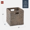 Best Choice Products 12x12in Hyacinth Baskets, Set of 5 Multipurpose Collapsible Organizers w/ Inserts - 2 of 4