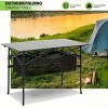 Racxily Portable Oversized Camping Table - Instant-Roll Aluminum Folding Desk, Spacious Lightweight Table w/Quick Setup & Non-Tip Design, Silver - 4 of 4