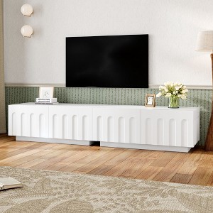 Sapphtopaz Arched TV Stand for TVs Up to 80" Dual Purpose Coffee Table with Drawers Multi-Functional TV Stands with Storage for Living Room - 1 of 4