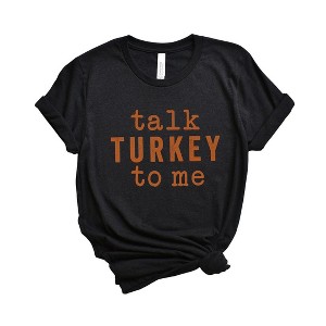 Simply Sage Market Women's Talk Turkey To Me Short Sleeve Graphic Tee - 1 of 4