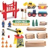 38-Piece Wooden Train Set for Toddlers - Complete with Crane, Bridge & Tracks - 2 of 4
