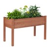 YUHAO Elevated Wooden Planter Box with Legs for Outdoor Plants Flowers Fruits Vegetable Herb Growing，48"x24"x30" - 2 of 4