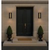 ALOADECOR H15" Matte Black Integrated LED a Wall Sconce with Acrylic Shade Modern Outdoor Wall Light with Dusk to Dawn Sensor for Garage (2 Pack) - 2 of 4