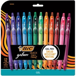 BIC Gel-ocity Quick Dry GEL Pens 0.7mm Medium Point Multicolor 5ct for sale online 