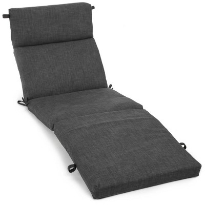 Blazing Needles, 72-inch by 24-inch Solid Polyester Outdoor Chaise Lounge Cushion