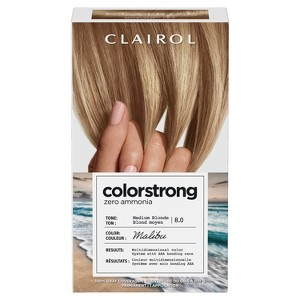 Clairol ColorStrong Ammonia Free Permanent Hair Color Dye Kit - 8 Medium Blonde - 1 of 4