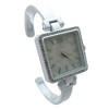 Olivia Pratt Square Face Thin Rhinestone Bezel Bangle Women Watch - 2 of 3