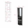 CAVINAS Corner Bar Cabinet,74.4" Tall Freestanding Storage Cabinet with 3 Shelves,Space-Saving Corner Cabinet for Dining Room,Small Spaces - 3 of 4