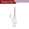 Unique Bargains Silicone Stainless Steel Non-Stick Coated Heat-Resistant Whisk 5 Pcs - 2 of 4