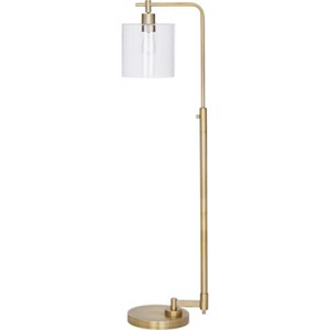 Hudson Industrial Floor Lamp Brass Includes Energy Efficient Light Bulb - Threshold , Size: Lamp with Energy Efficient Light Bulb