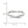 Black Bow Jewelry 2mm to 6mm 10K White Gold Domed Comfort Fit Band - 4 of 4