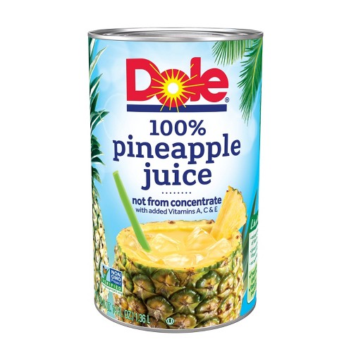 Dole 100% Pineapple Juice - 46 fl oz Can - image 1 of 4