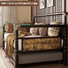 Twin Daybed with Foldable Metal Trundle, Heavy Duty Sofa Bed Frame with Steel Slats Support, Vintage Brown, Noise-Free - 4 of 4