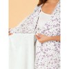 INSPIRE CHIC Women's V Neck Short Sleeve Knee Length Floral Print Wrap Dress - 4 of 4